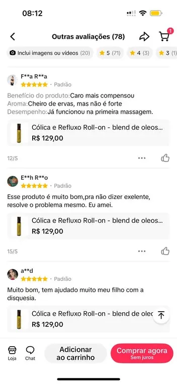 Avaliação de cliente na loja